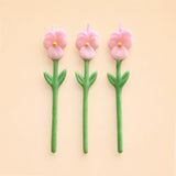 Pink Pansy Candle Set (x3)