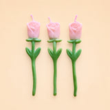 Pink Rose Candle Set (x3)