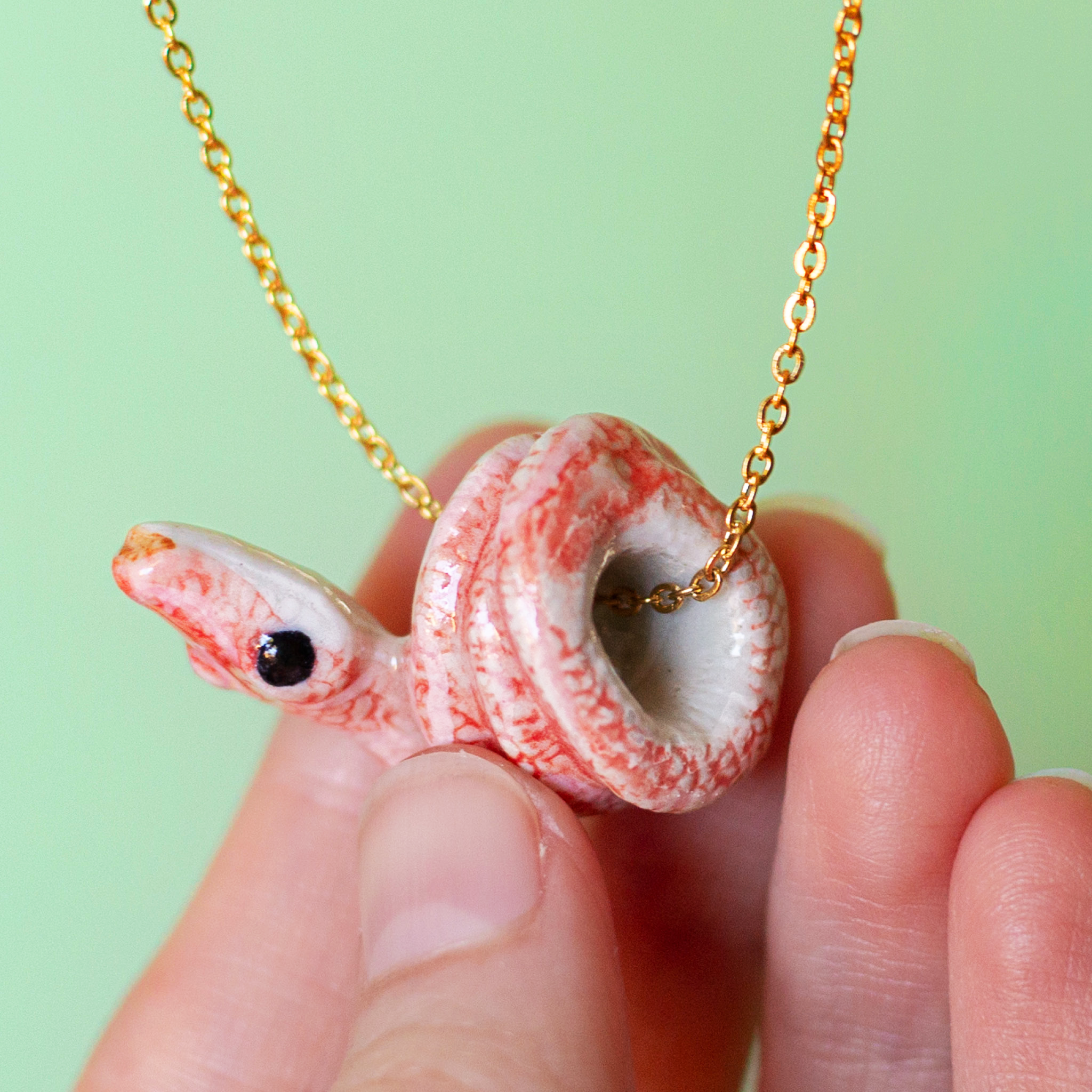 Pink Python Necklace