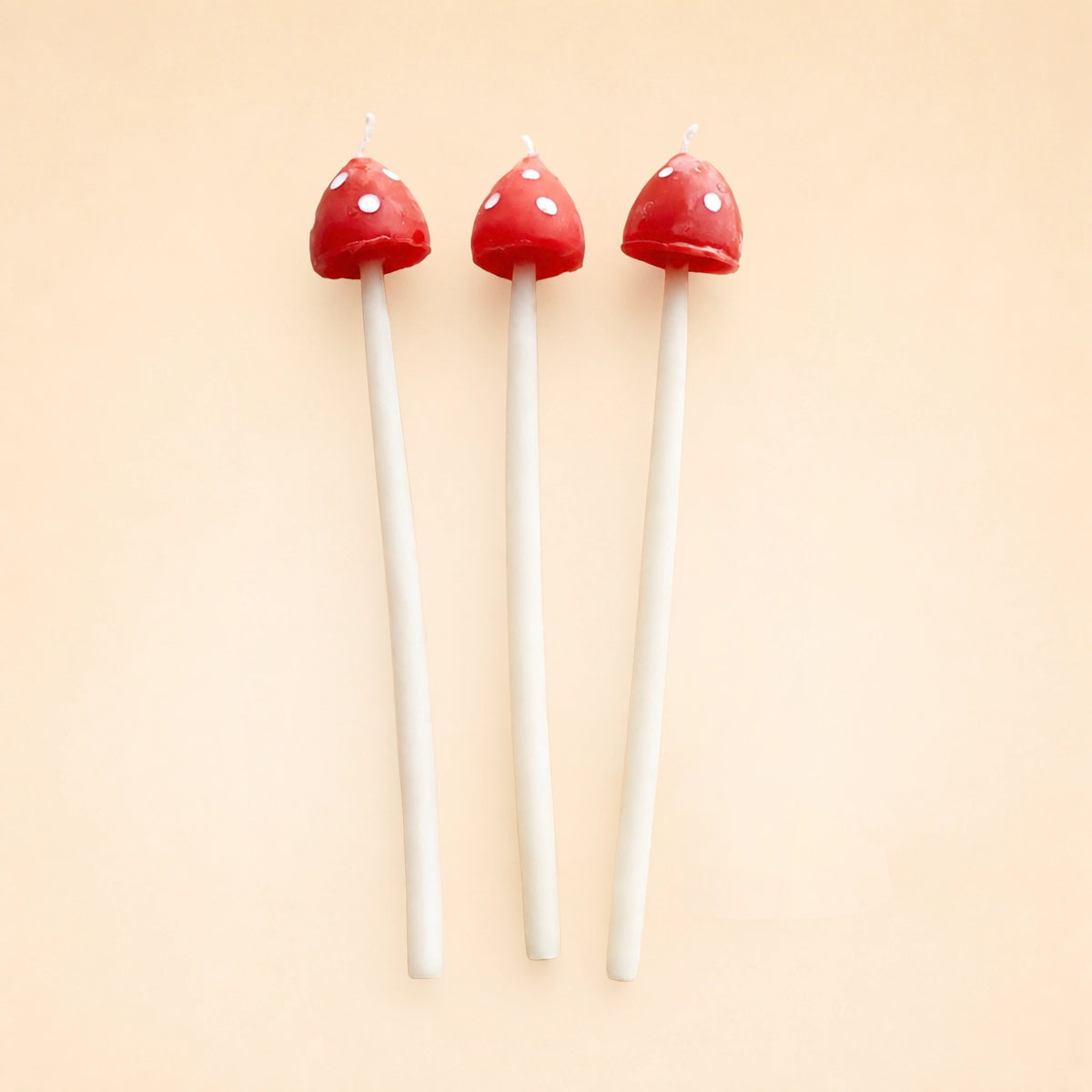 Red Mushroom Candle Set (x3)