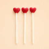 Red Love Heart Candle Set (x3)