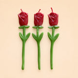 Red Rose Candle Set (x3)