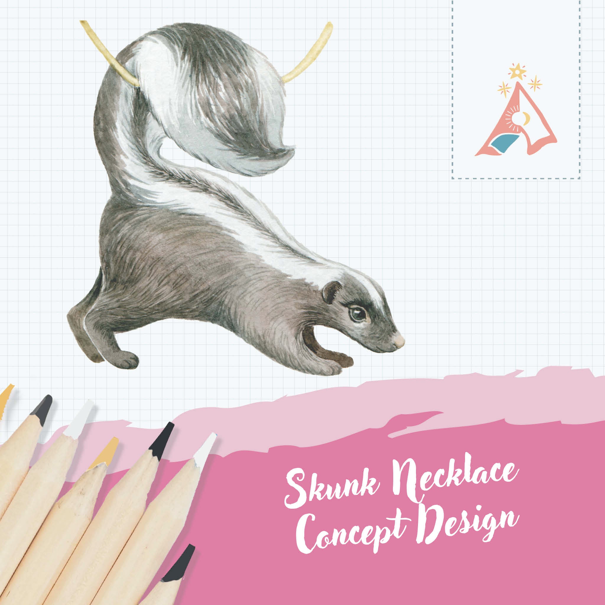 Skunk Necklace