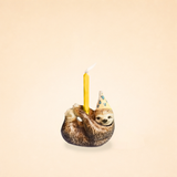 Sloth Cake Topper | Porcelain Party Animal | Candle Holder