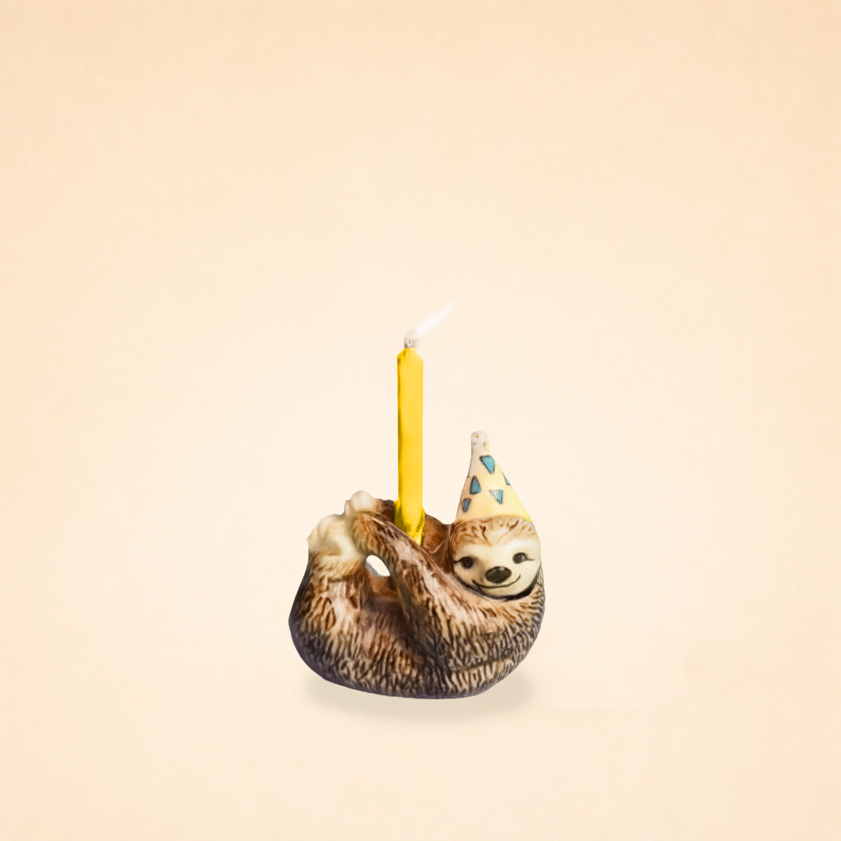 Sloth Cake Topper | Porcelain Party Animal | Candle Holder