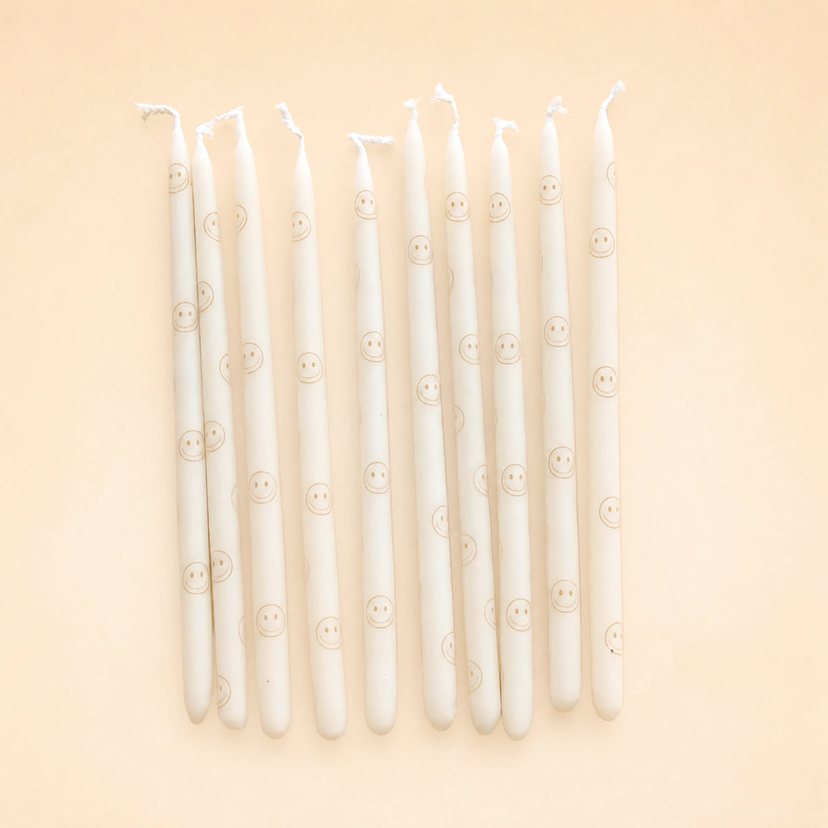 Smiley Face Pattern Candle Set (x10)
