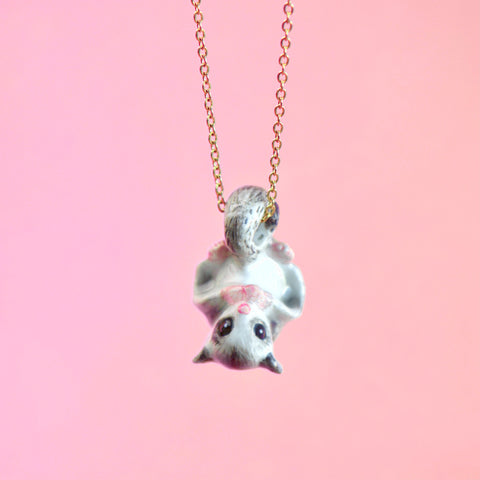 Sugar Glider Necklace | Camp Hollow Ceramic Animal Jewelry