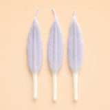 White Feather Candle Set (x3)