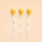 Yellow Balloon Candle Set (x3)