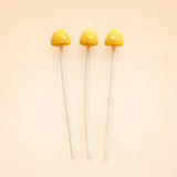 Yellow Mushroom Candle Set (x3)