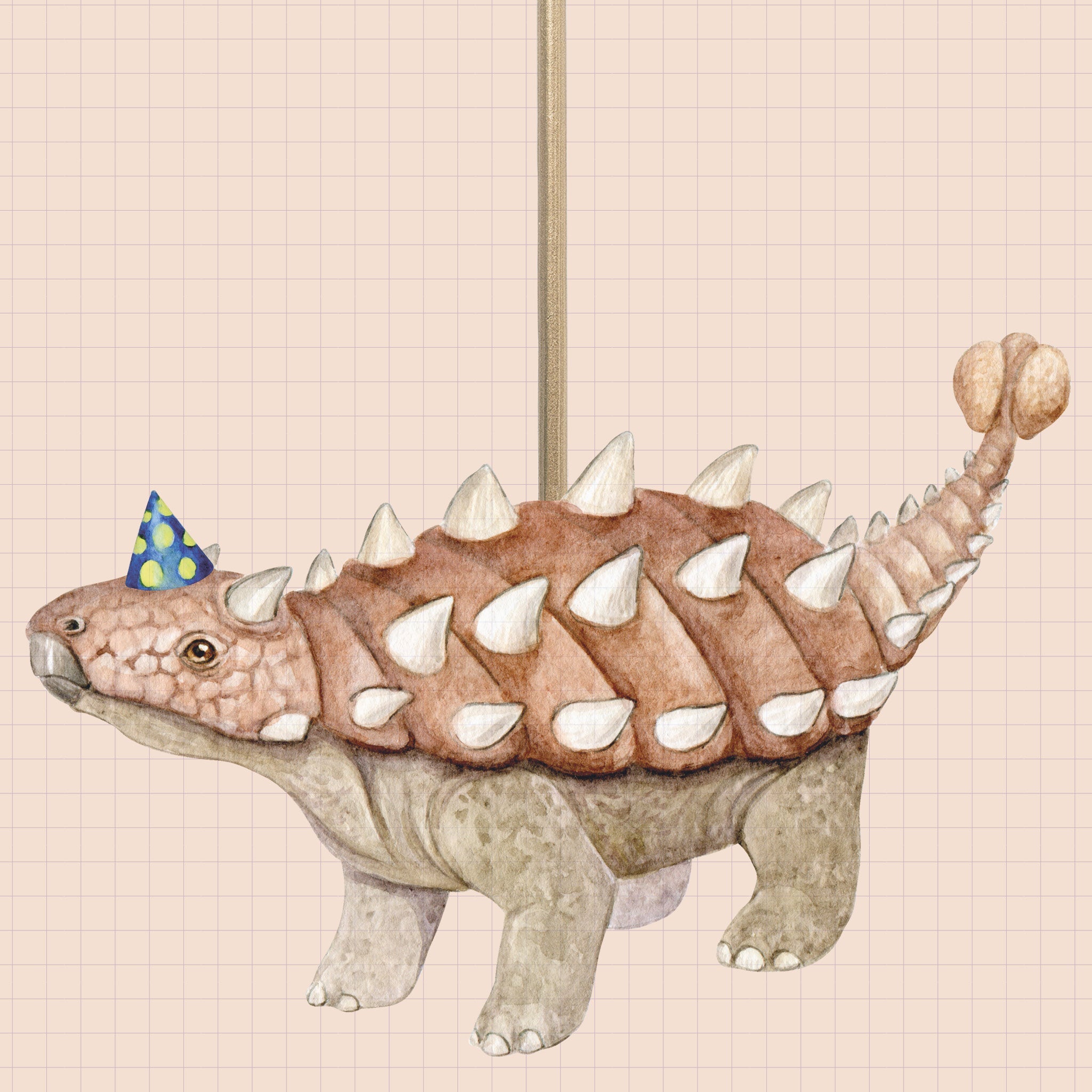 Dinosaur Cake Topper 🦖 | Ankylosaur Camp Hollow Porcelain Candle Holders