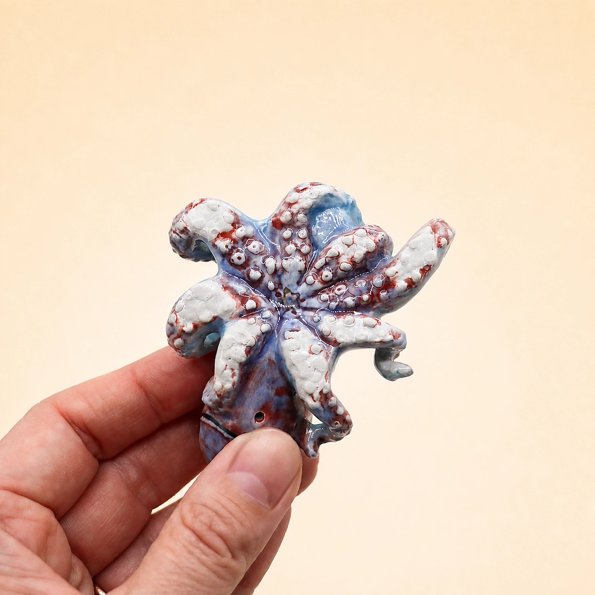 Blue Octopus Cake Topper | Camp Hollow Porcelain Party Animal | Ceramic Candle Holder | Party Animal Birthday Decor | WotMC