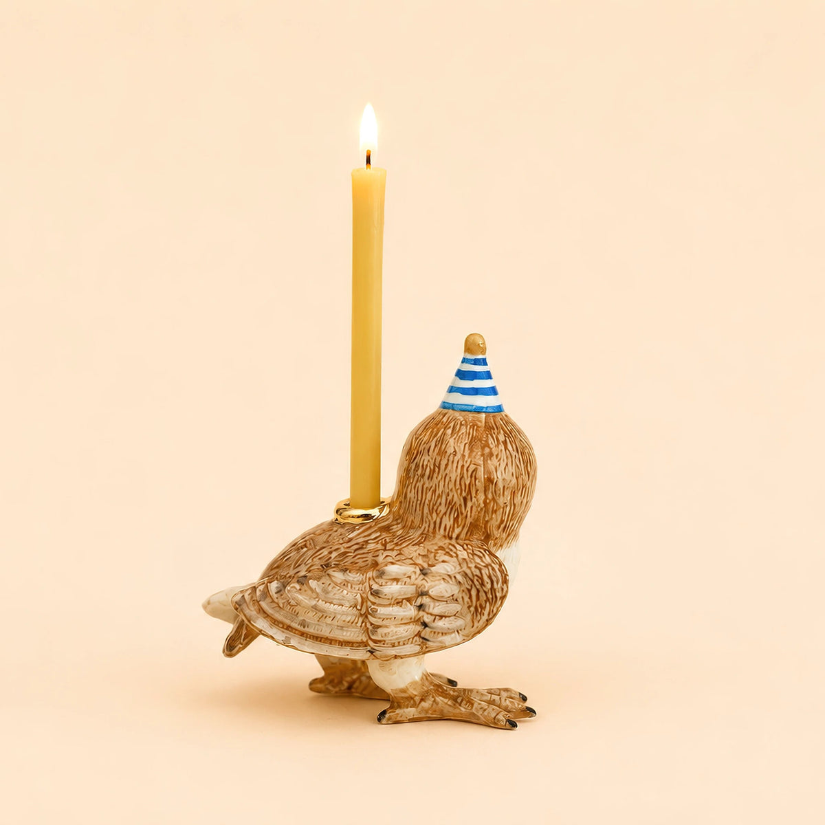 Owl Cake Topper | Camp Hollow Porcelain Party Animal | Ceramic Candle Holder | Party Animal Birthday Decor Woodland Theme