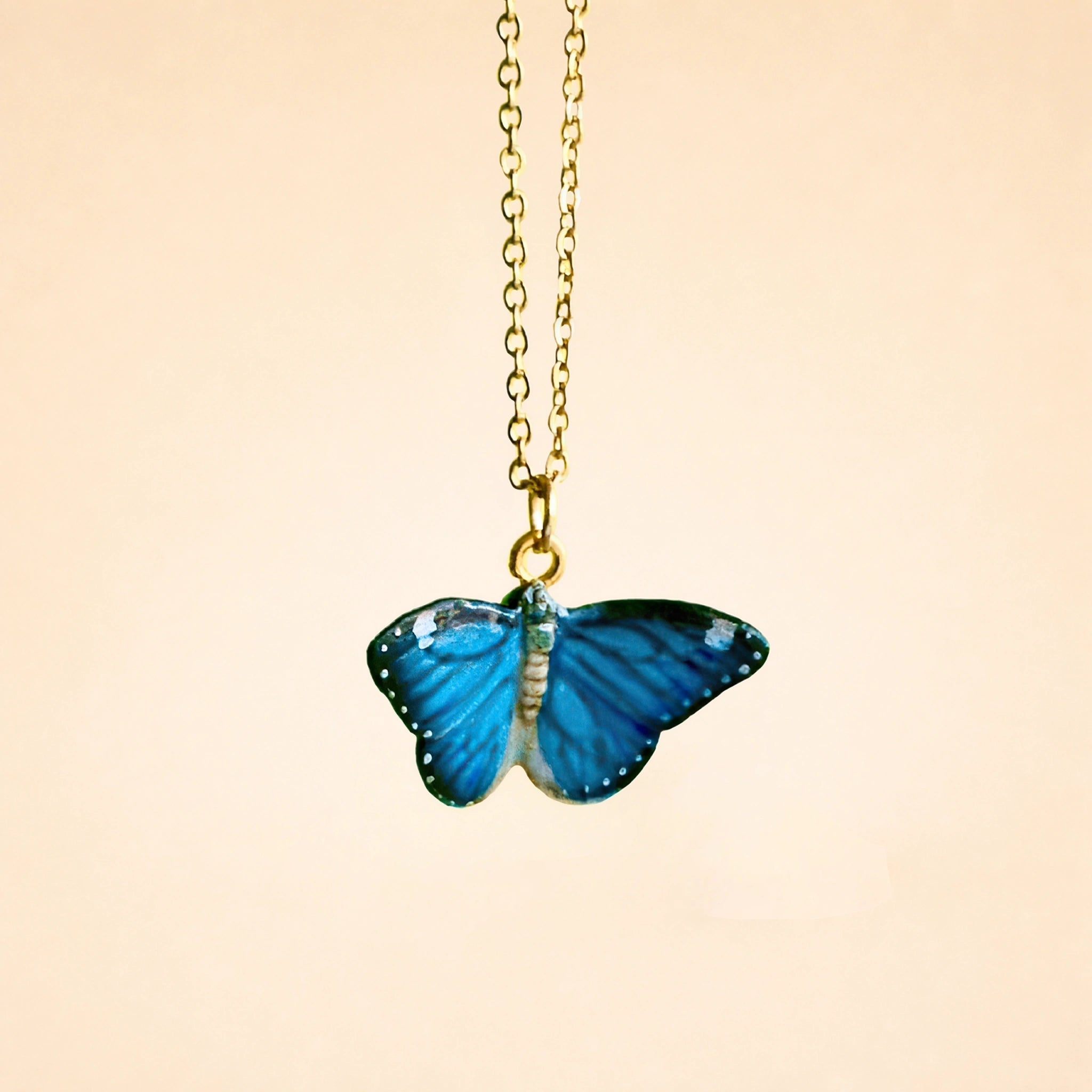 Blue Butterfly Necklace