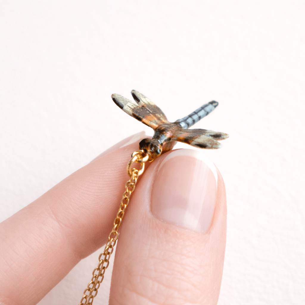 Blue-tailed Dragon Fly Necklace