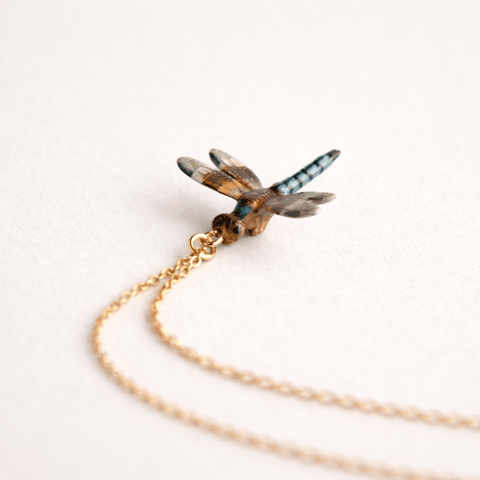 Blue-tailed Dragon Fly Necklace