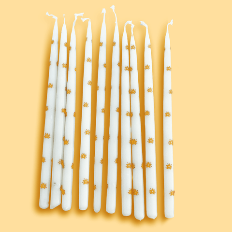 Camp Hollow Stars Tapered Candles (x10)
