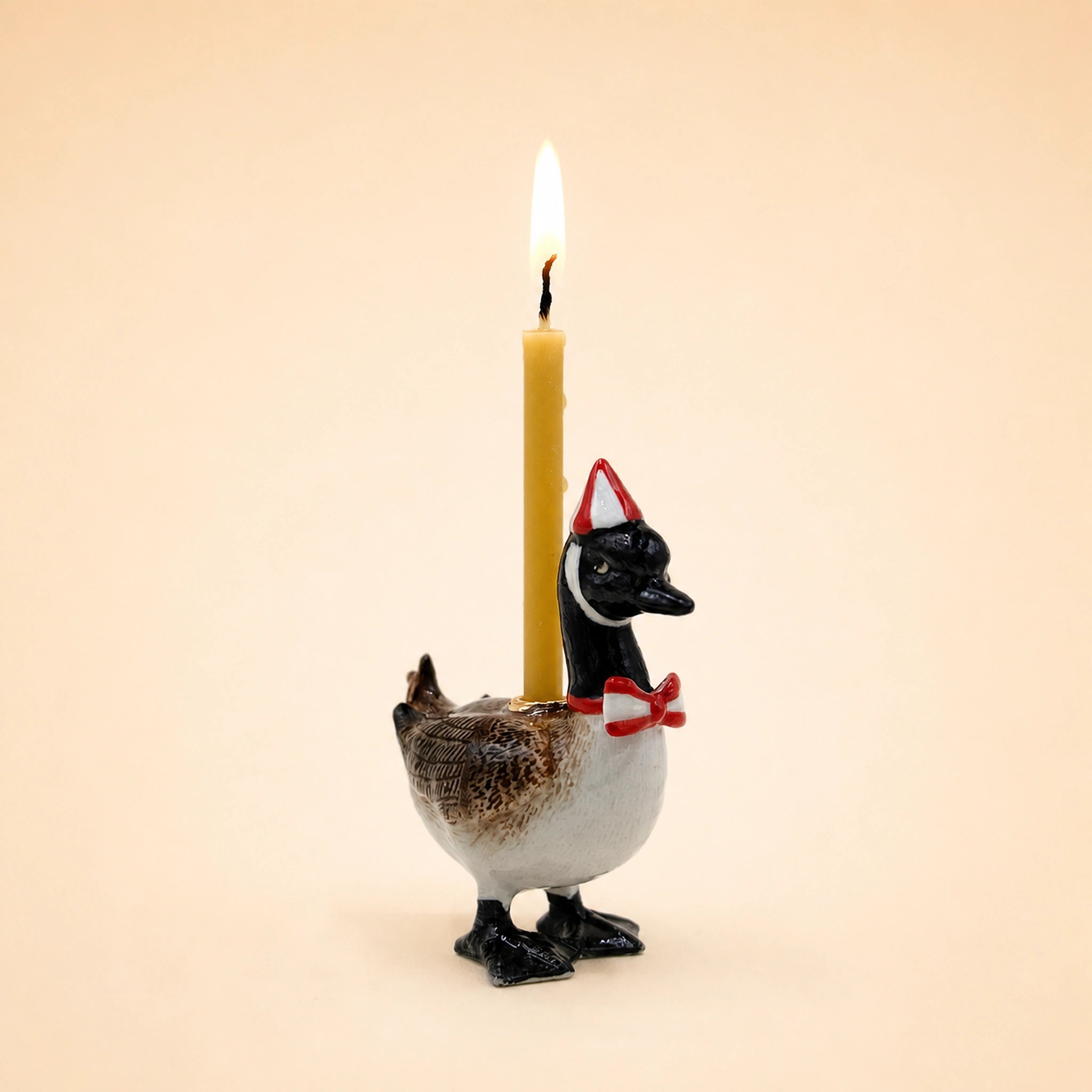 Canadian Goose Cake Topper | Camp Hollow Porcelain Party Animal | Ceramic Candle Holder | Party Animal Birthday Decor 