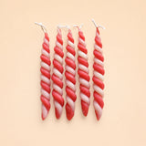 Candy Cane Twisted Beeswax Candle Set