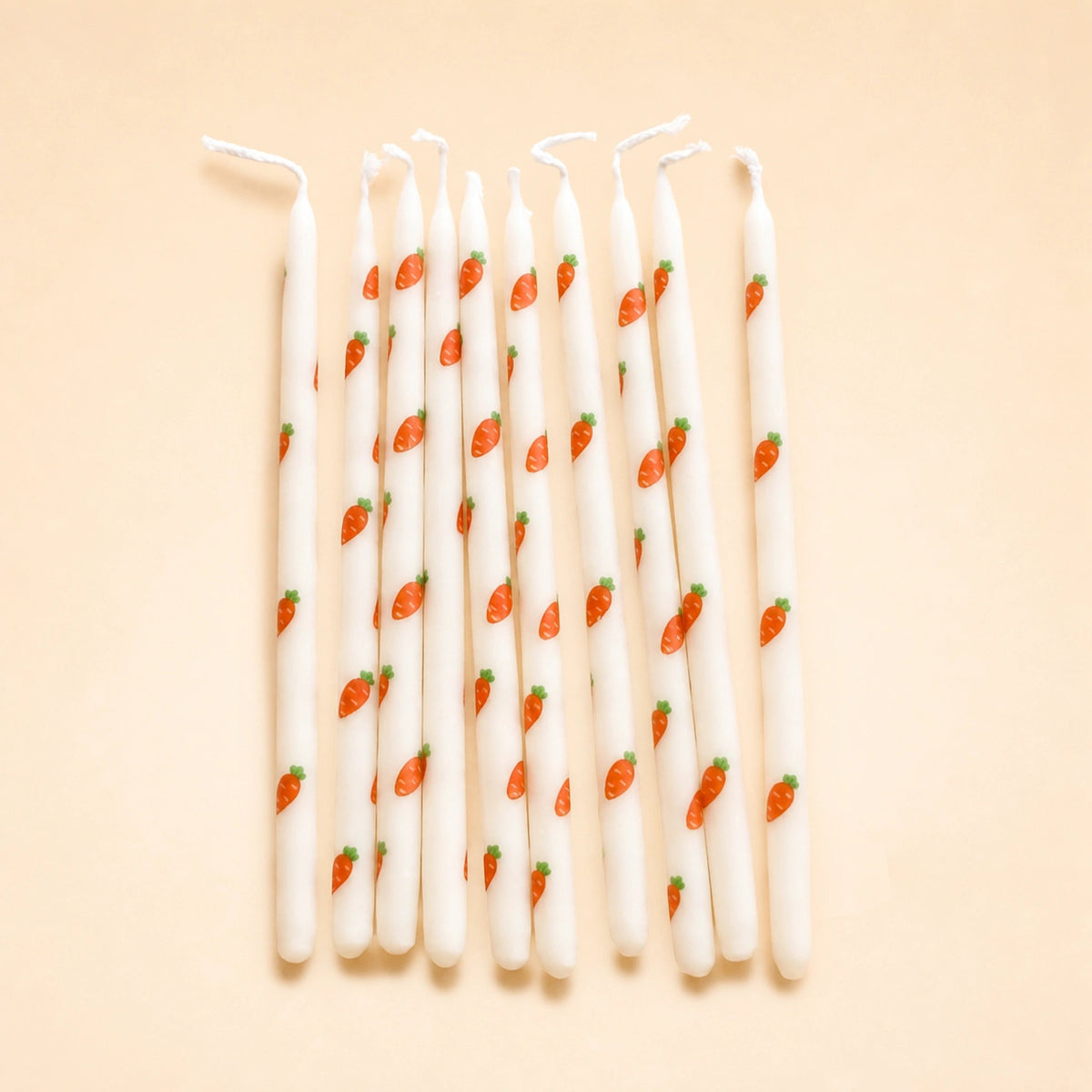 Carrot Pattern Candle Set (x10)
