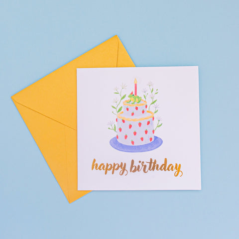 Charming Frog Birthday Card