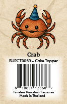 Crab CT Barcode Sticker