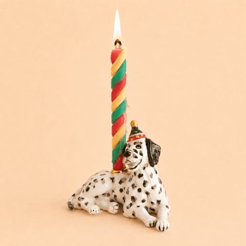 Dalmatian Cake Topper | Porcelain Party Animal | Candle Holder