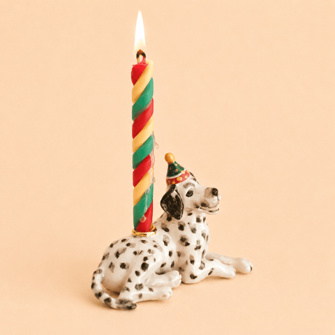 Dalmatian Cake Topper | Porcelain Party Animal | Candle Holder