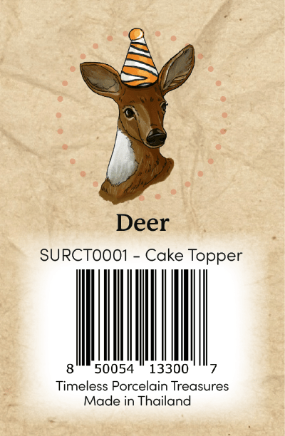 Deer (fawn) Cake CT Barcode Sticker