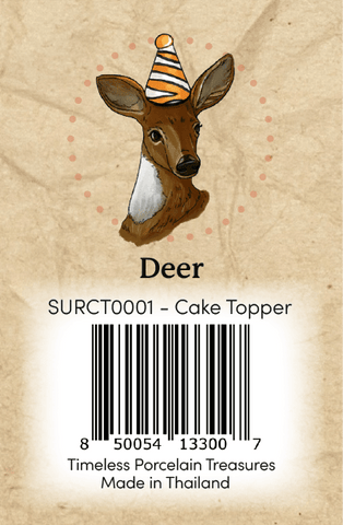 Deer (fawn) Cake CT Barcode Sticker