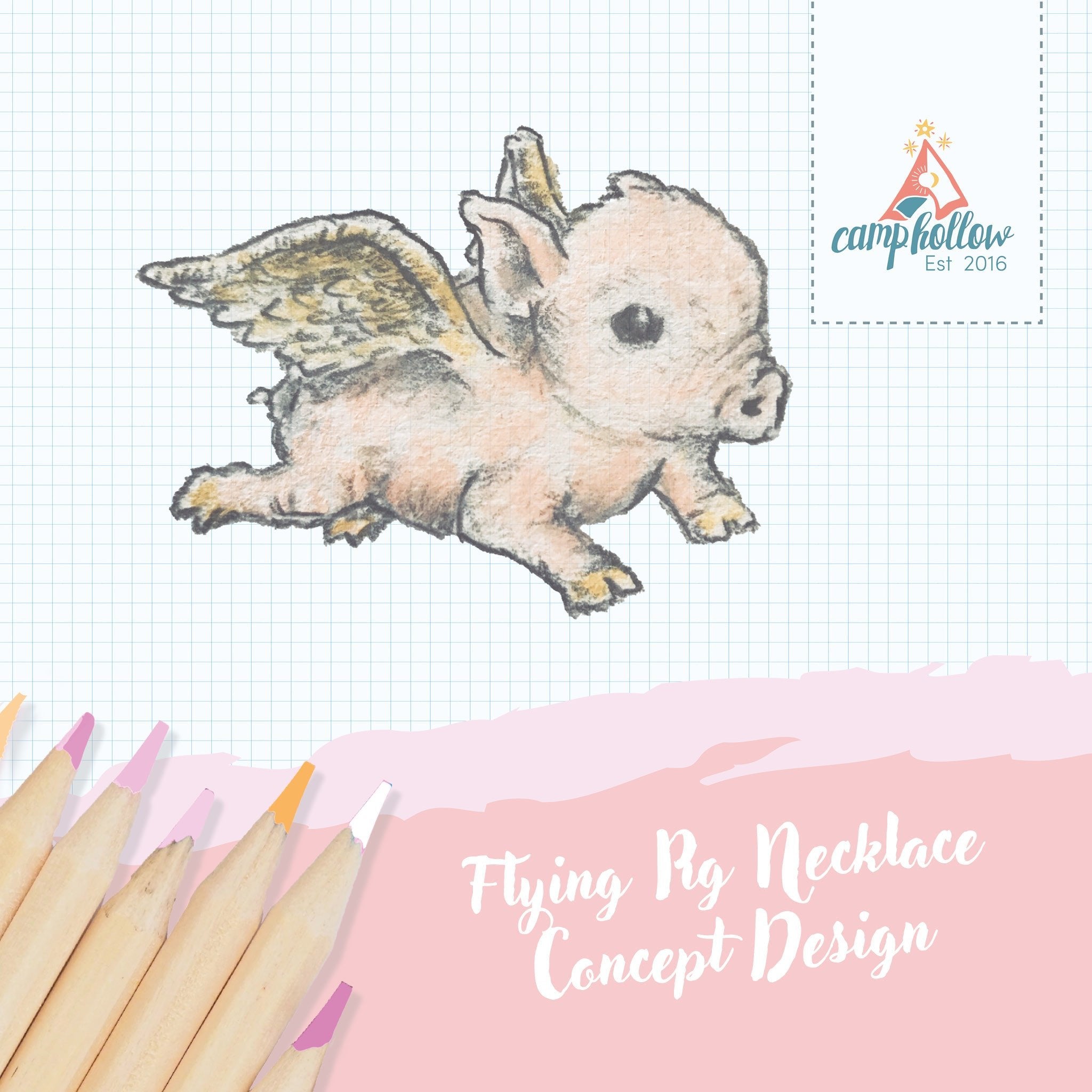 Flying Pig Necklace
