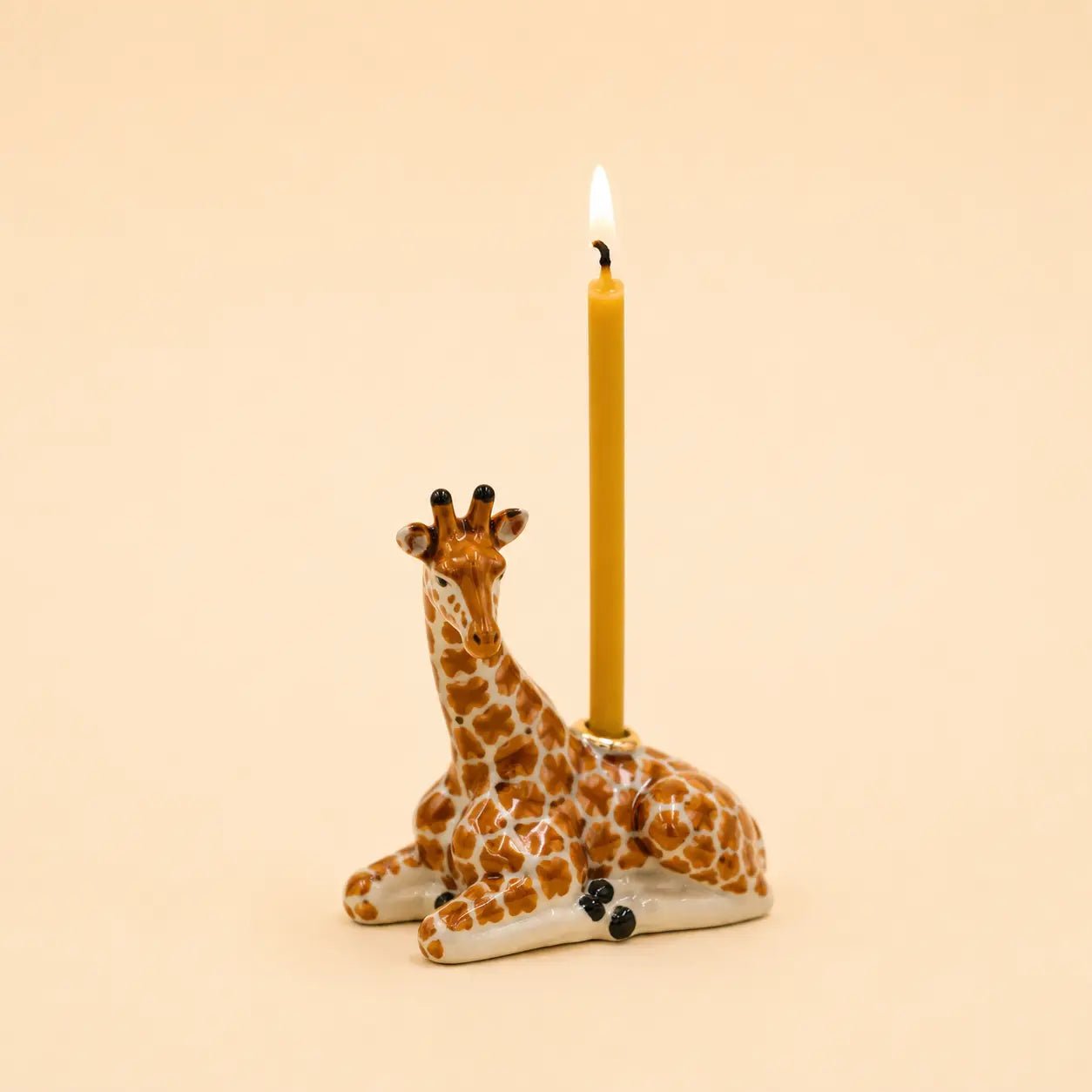 Giraffe Cake Topper | Camp Hollow Porcelain Party Animal | Ceramic Candle Holder | Party Animal Birthday Decor Safari Theme