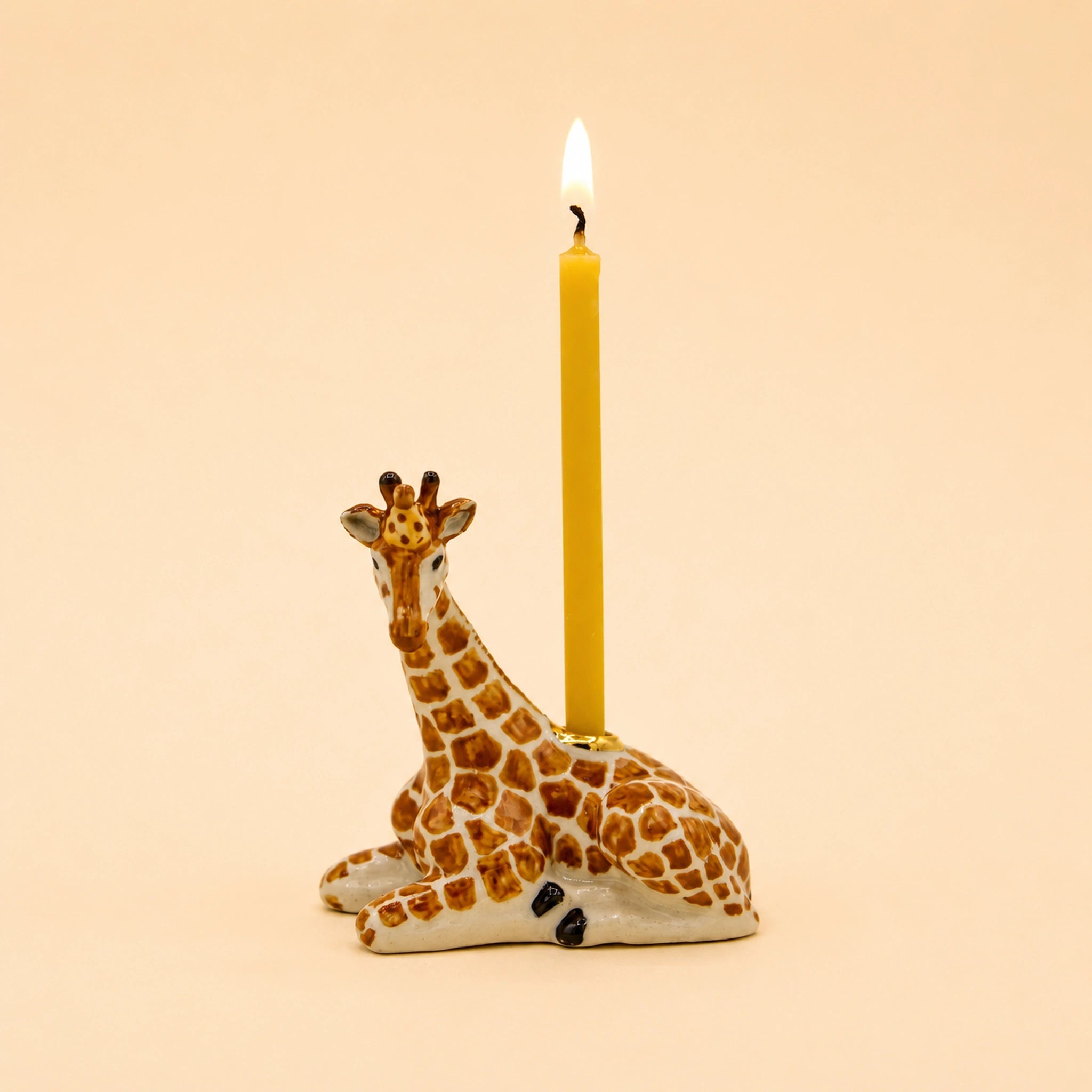 Giraffe Cake Topper | Camp Hollow Porcelain Party Animal | Ceramic Candle Holder | Party Animal Birthday Decor Safari Theme