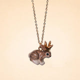 Gold Jackalope Necklace