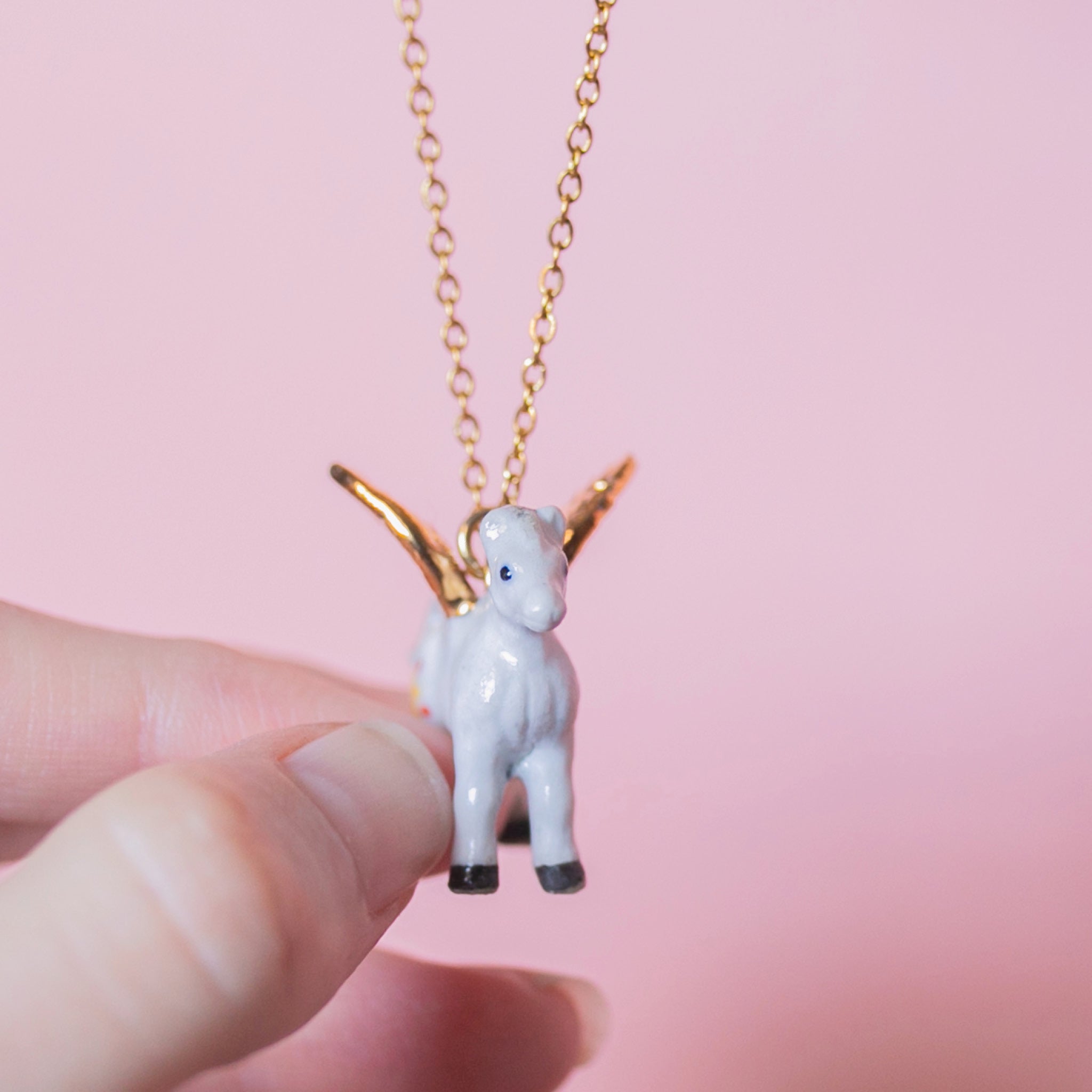 Gold Pegasus Necklace