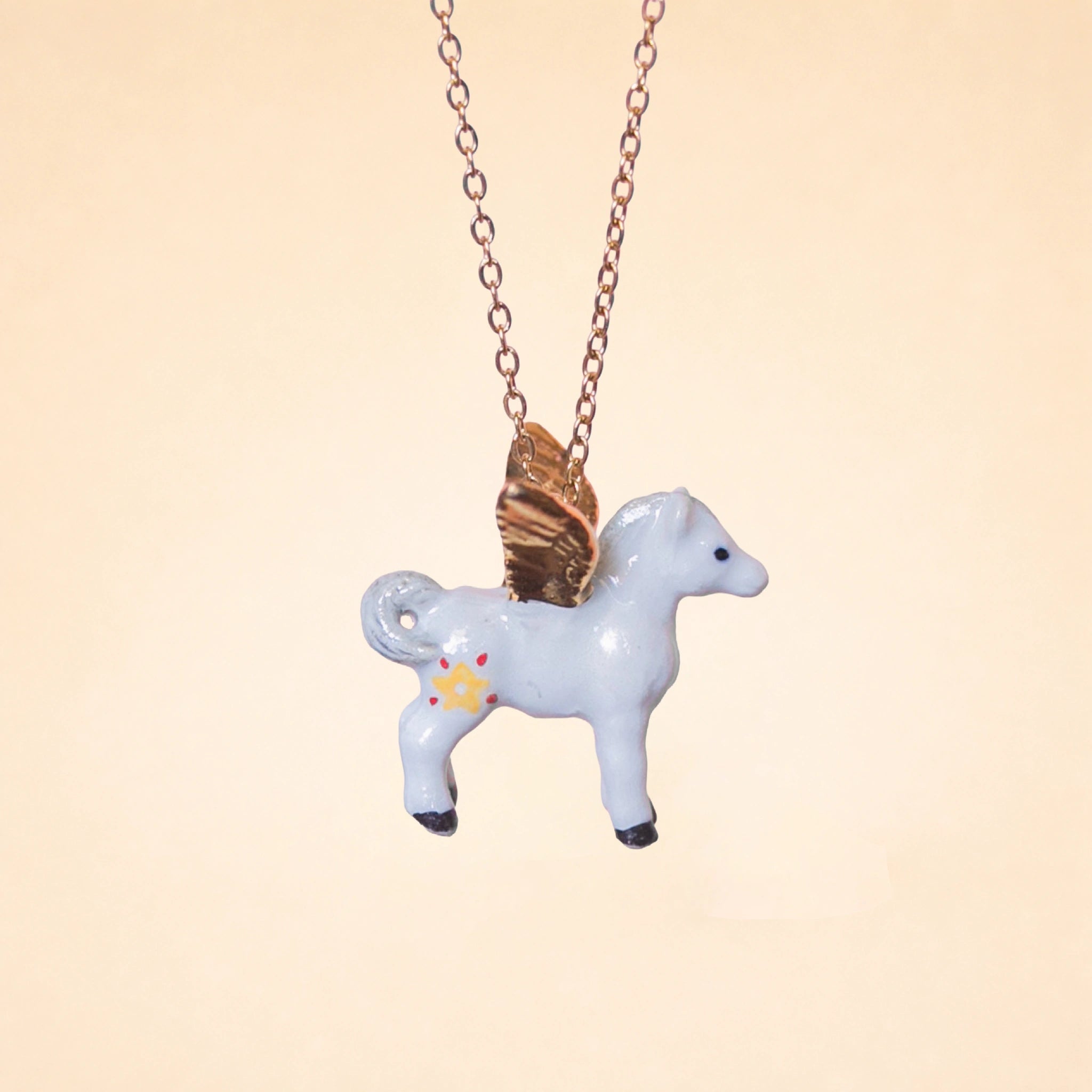 Gold Pegasus Necklace