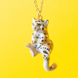 Gold Spotted Leopard Cub Necklace