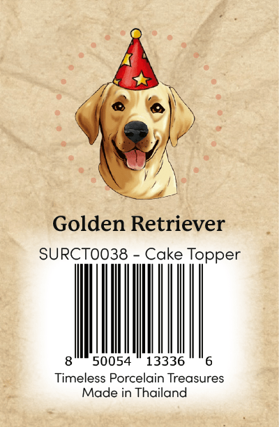 Golden Retriever CT Barcode Sticker
