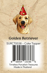 Golden Retriever CT Barcode Sticker