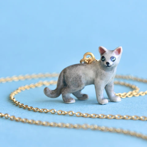 Grey Cat Necklace