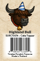Highland Bull CT Barcode Sticker