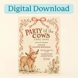 Highland Cow Party Invitations (Digital Download)