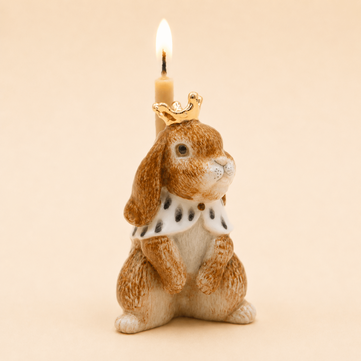 Highness Hare Cake Topper | Camp Hollow Porcelain Party Animal | Ceramic Candle Holder | Birthday Decor | Crown Royal  Rabbit