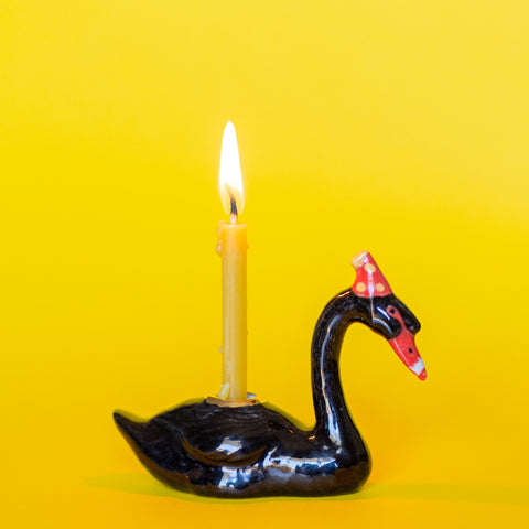 Swan Cake Topper | Camp Hollow Ceramic Candle Holder