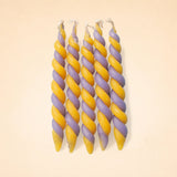 Lavender Glow Twisted Beeswax Candles