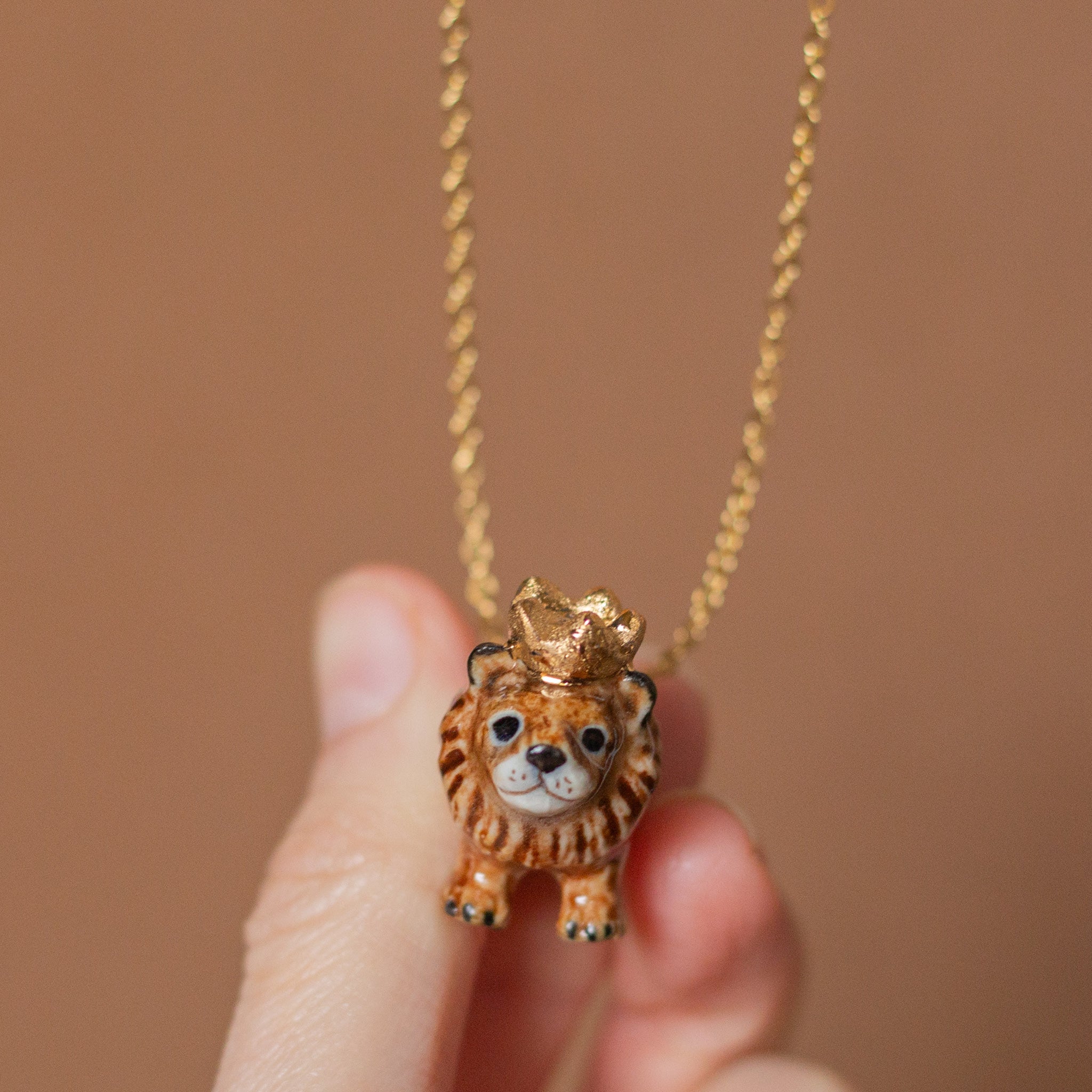 Lion Necklace | Camp Hollow Ceramic Animal Jewelry