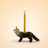 Mink Cake Topper | Porcelain Party Animal | Candle Holder