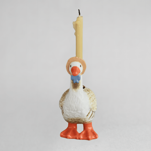 Mother Goose Cake Topper | Porcelain Party Animal | Candle Holder