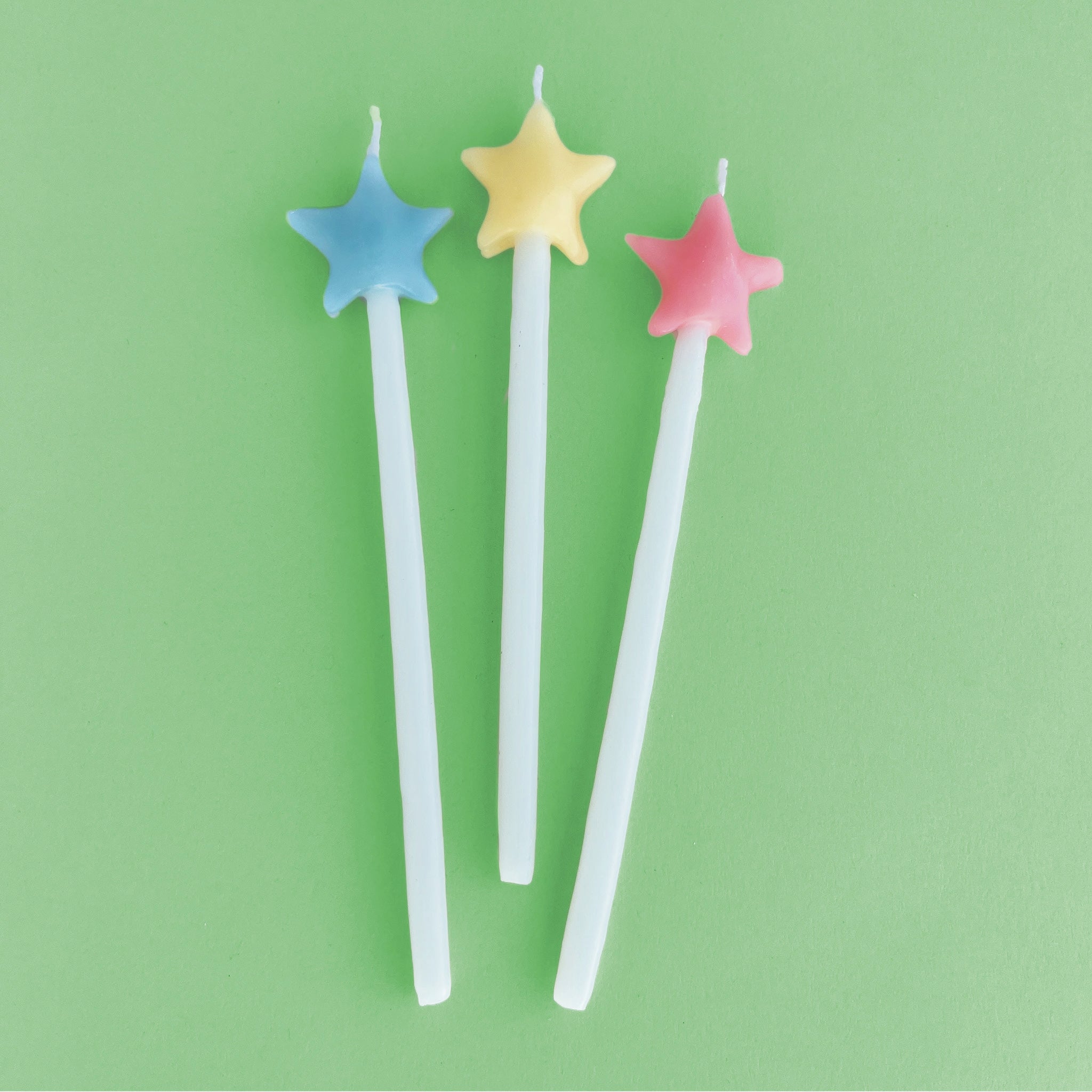 Muti-Colored Star Shaped Birthday Candle Set