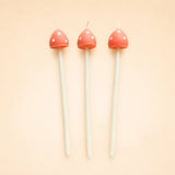 Orange Mushroom Candle Set (x3)